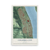 Map of Columbia City, Oregon, 12 x 18 inch unframed archival matte print