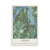 Map of Coos Bay, Oregon, 12 x 18 inch unframed archival matte print