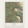 Crane, Oregon map print, the full design