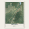 Crescent, Oregon map print, the full design
