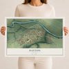 Map of Dayton, Oregon, 12 x 18 inch unframed archival matte print