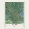 Dexter, Oregon map print, the full design