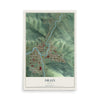 Map of Drain, Oregon, 12 x 18 inch unframed archival matte print