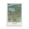 Map of Fairview, Oregon, 12 x 18 inch unframed archival matte print