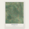 Ferndale, Oregon map print, the full design
