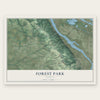 Forest Park, Oregon map print, the full design