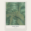 Fort Hill, Oregon map print, the full design
