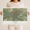 Map of Fossil, Oregon, 12 x 18 inch unframed archival matte print