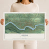Map of Gates, Oregon, 12 x 18 inch unframed archival matte print