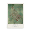 Map of Gervais, Oregon, 12 x 18 inch unframed archival matte print