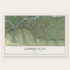 Gopher Flats, Oregon map print, the full design