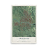 Map of Grants Pass, Oregon, 12 x 18 inch unframed archival matte print