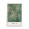 Map of Halfway, Oregon, 12 x 18 inch unframed archival matte print