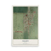 Map of Halsey, Oregon, 12 x 18 inch unframed archival matte print