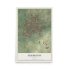 Map of Hermiston, Oregon, 12 x 18 inch unframed archival matte print