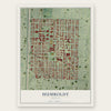 Humboldt, Oregon map print, the full design