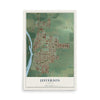 Map of Jefferson, Oregon, 12 x 18 inch unframed archival matte print