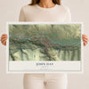 Map of John Day, Oregon, 12 x 18 inch unframed archival matte print