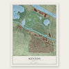 Kenton, Oregon map print, the full design