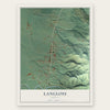 Langlois, Oregon map print, the full design