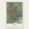 Lents, Oregon map print, the full design