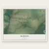 Marion, Oregon map print, the full design