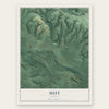 Mist, Oregon map print, the full design