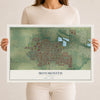 Map of Monmouth, Oregon, 12 x 18 inch unframed archival matte print