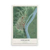 Map of Nehalem, Oregon, 12 x 18 inch unframed archival matte print