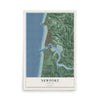 Map of Newport, Oregon, 12 x 18 inch unframed archival matte print