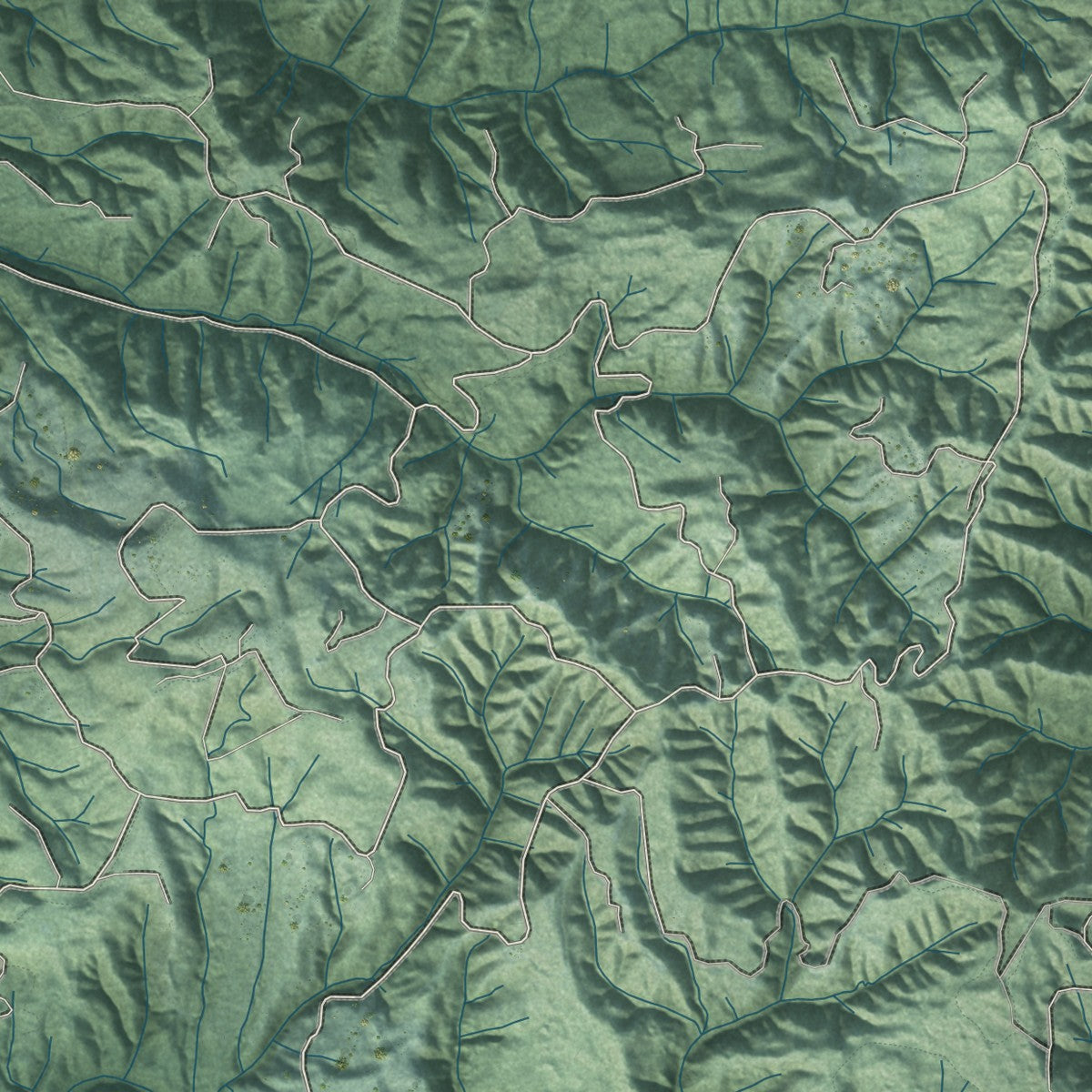 Second close-up of the map of Newport, Oregon print showing more streets and buildings