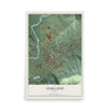 Map of Oakland, Oregon, 12 x 18 inch unframed archival matte print