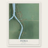 Peoria, Oregon map print, the full design