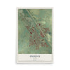 Map of Phoenix, Oregon, 12 x 18 inch unframed archival matte print