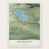 Pine Hollow, Oregon map print, the full design