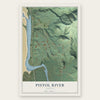 Pistol River, Oregon map print, the full design