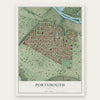 Portsmouth, Oregon map print, the full design