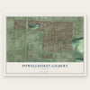 Powellhurst-Gilbert, Oregon map print, the full design