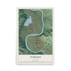 Map of Powers, Oregon, 12 x 18 inch unframed archival matte print
