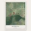Rickreall, Oregon map print, the full design