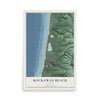Map of Rockaway Beach, Oregon, 12 x 18 inch unframed archival matte print