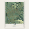 Ruch, Oregon map print, the full design