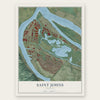 Saint Johns, Oregon map print, the full design