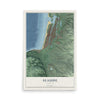Map of Seaside, Oregon, 12 x 18 inch unframed archival matte print