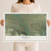 Map of Seneca, Oregon, 12 x 18 inch unframed archival matte print