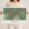 Map of Sherwood, Oregon, 12 x 18 inch unframed archival matte print
