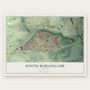 South Burlingame, Oregon map print, the full design