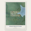 Sportsmans Park, Oregon map print, the full design