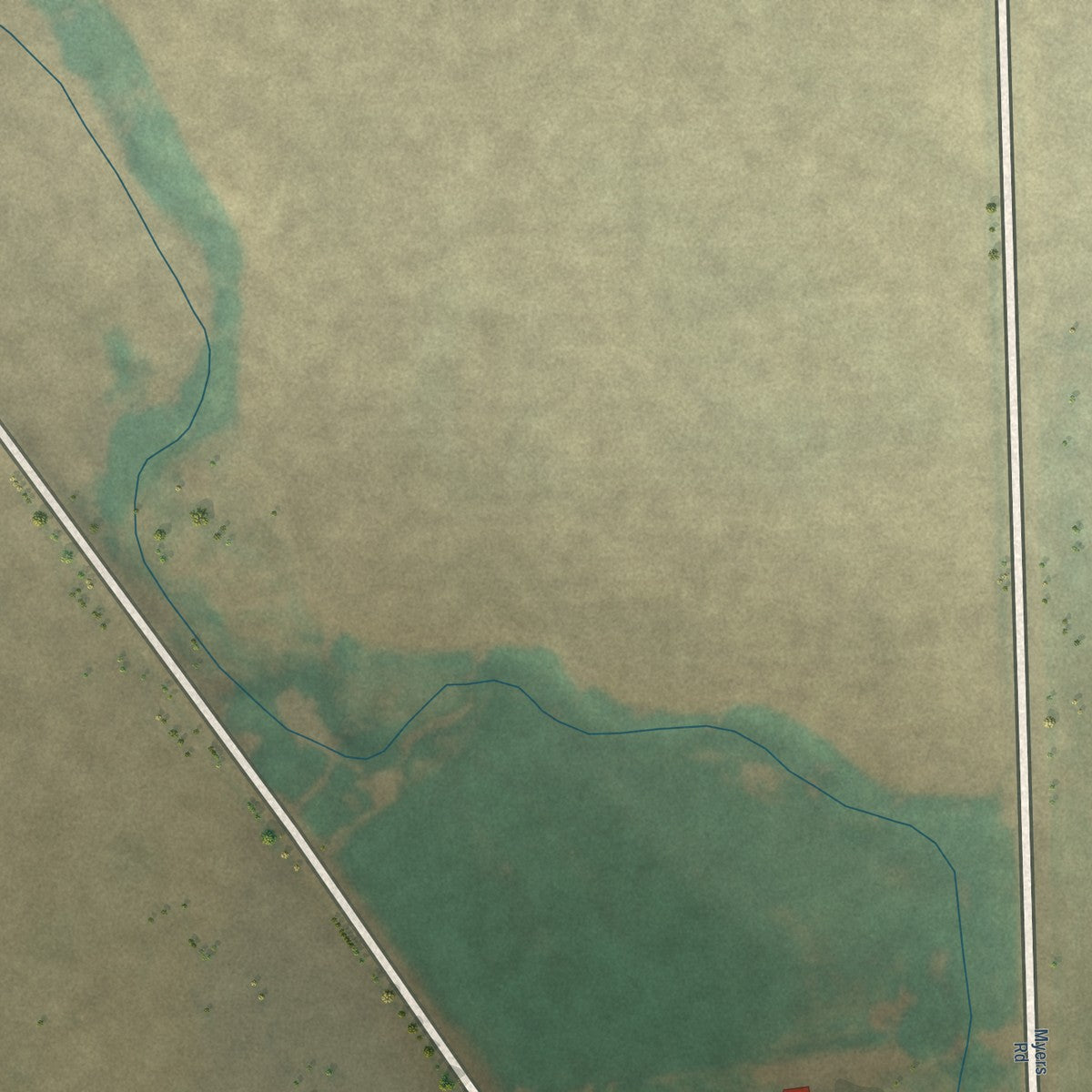 Second close-up of the map of Summerville, Oregon print showing more streets and buildings