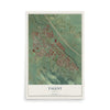 Map of Talent, Oregon, 12 x 18 inch unframed archival matte print